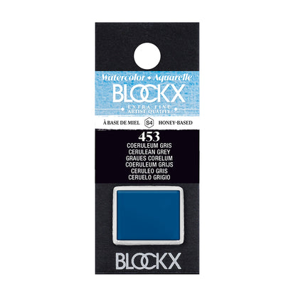 BLOCKX Artists' Watercolour Half Pan 1.5ml Cerulean Grey