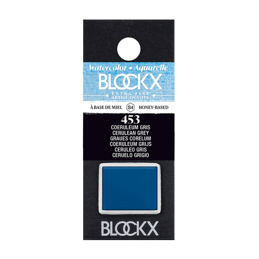 BLOCKX Artists' Watercolour Half Pan 1.5ml Cerulean Grey