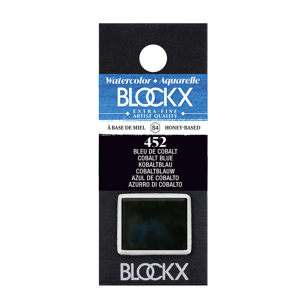 BLOCKX Artists' Watercolour Half Pan 1.5ml Cobalt Blue