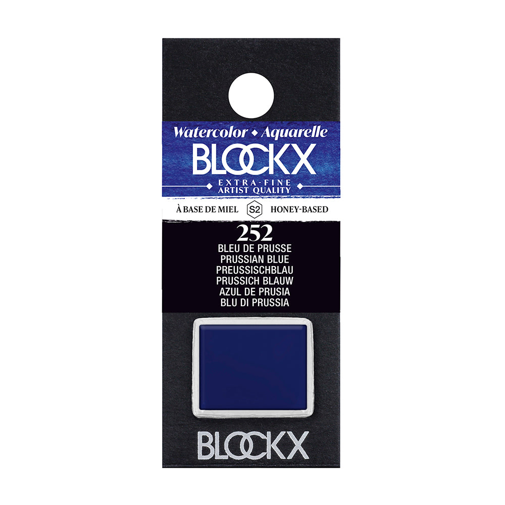 BLOCKX Artists' Watercolour Half Pan 1.5ml Prussian Blue