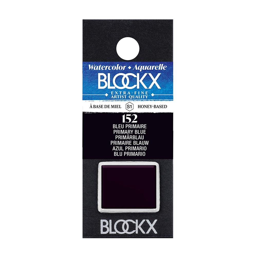 BLOCKX Artists' Watercolour Half Pan 1.5ml Primary Blue