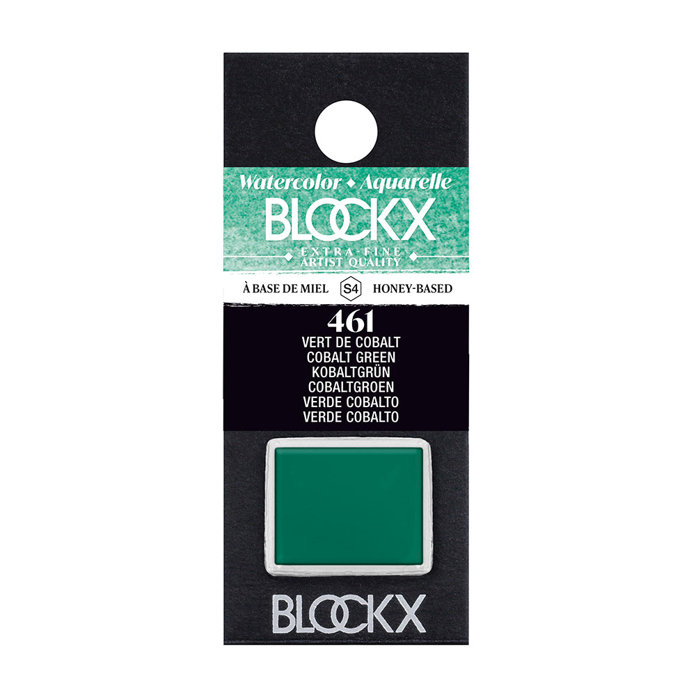 BLOCKX Artists' Watercolour Half Pan 1.5ml Cobalt Green