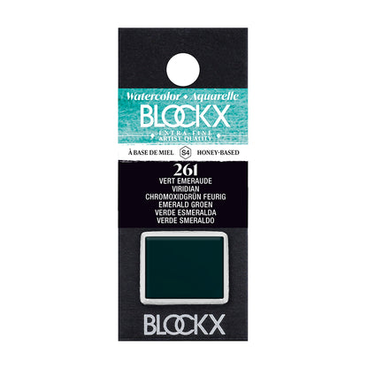 BLOCKX Artists' Watercolour Half Pan 1.5ml Viridian