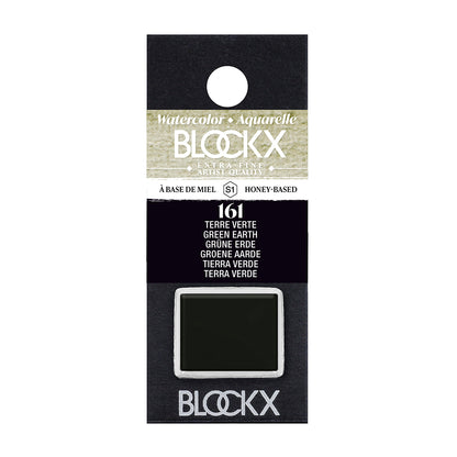 BLOCKX Artists' Watercolour Half Pan 1.5ml Green Earth