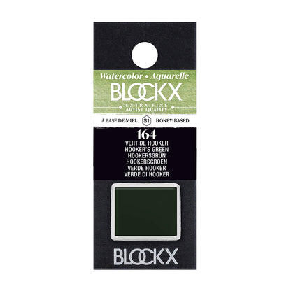 BLOCKX Artists' Watercolour Half Pan 1.5ml Hooker's Green