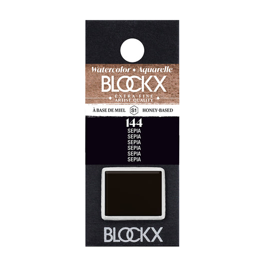 BLOCKX Artists' Watercolour Half Pan 1.5ml Sepia