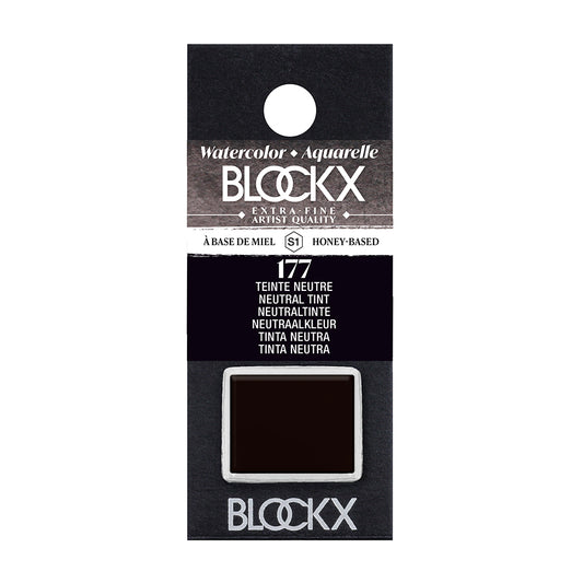 BLOCKX Artists' Watercolour Half Pan 1.5ml Neutral Tint