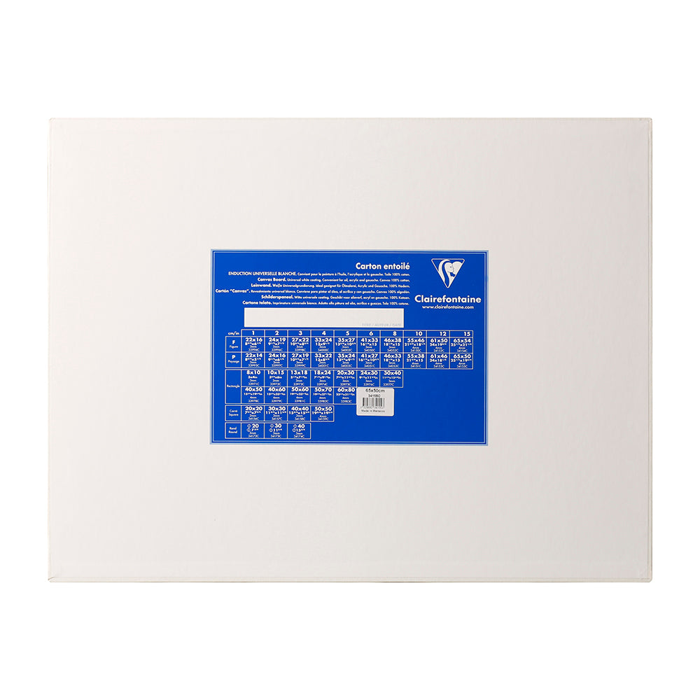 CLAIREFONTAINE Canvas Board White 4mm Landscape 65x50cm