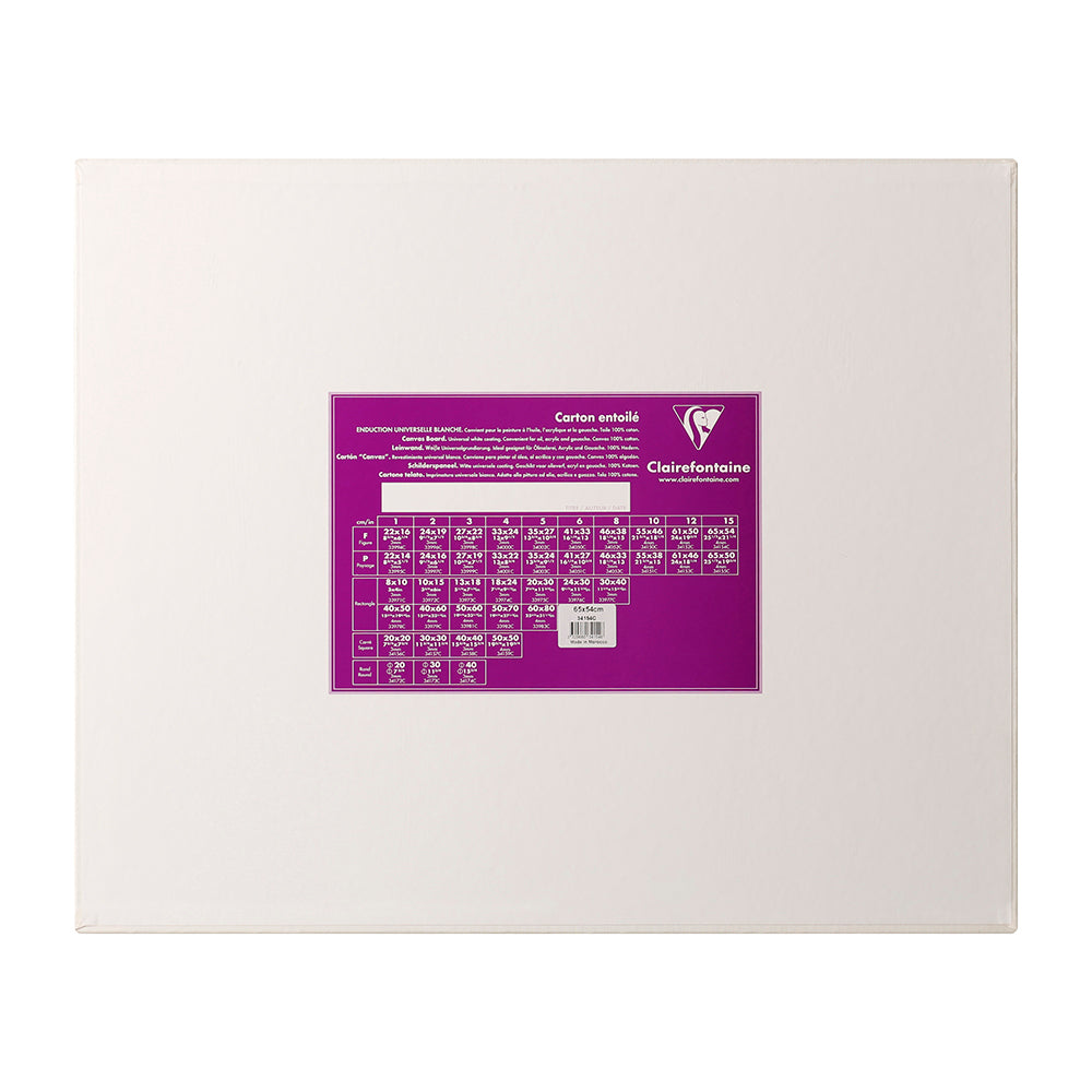 CLAIREFONTAINE Canvas Board White 4mm Portrait 65x54cm