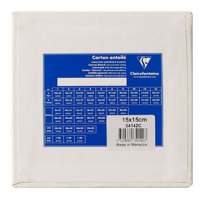 CLAIREFONTAINE Canvas Board Square White 3mm 15x15cm