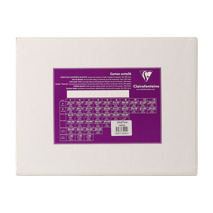 CLAIREFONTAINE Canvas Board White 3mm Portrait 35x27cm