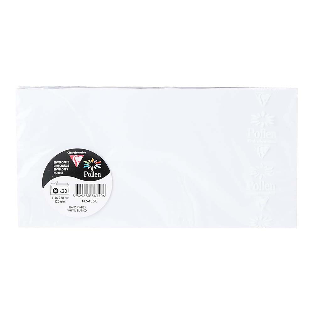 POLLEN Envelopes 120g 110x220mm White