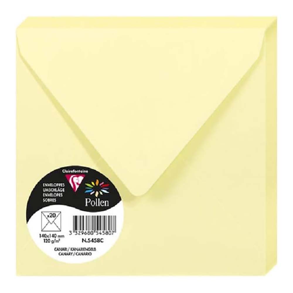 POLLEN Envelopes 120g 140x140mm Canary