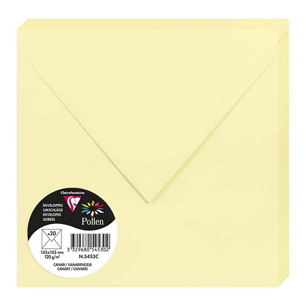 POLLEN Envelopes 120g 165x165mm Canary