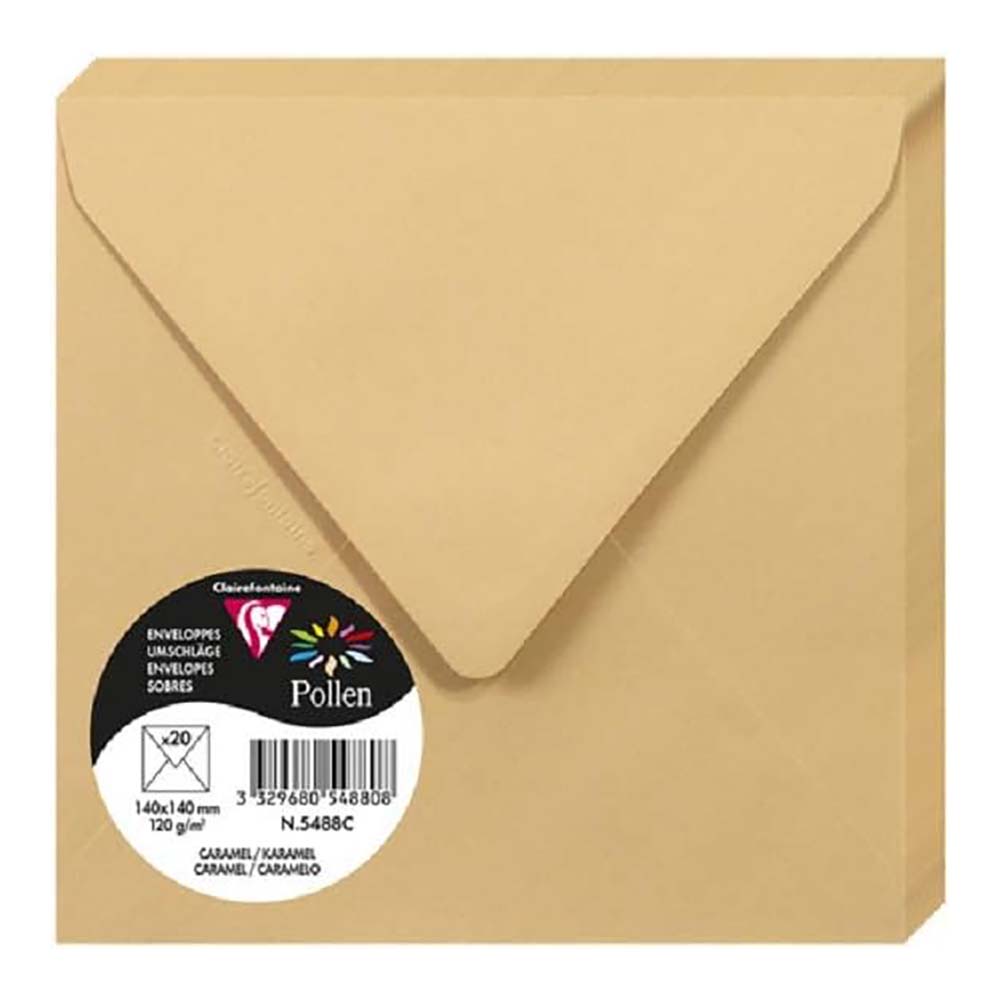 POLLEN Envelopes 120g 140x140mm Caramel