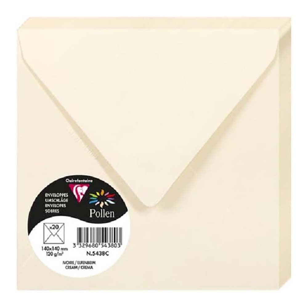 POLLEN Envelopes 120g 140x140mm Cream