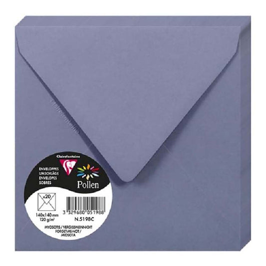 POLLEN Envelopes 120g 140x140mm Forget-Me-Not