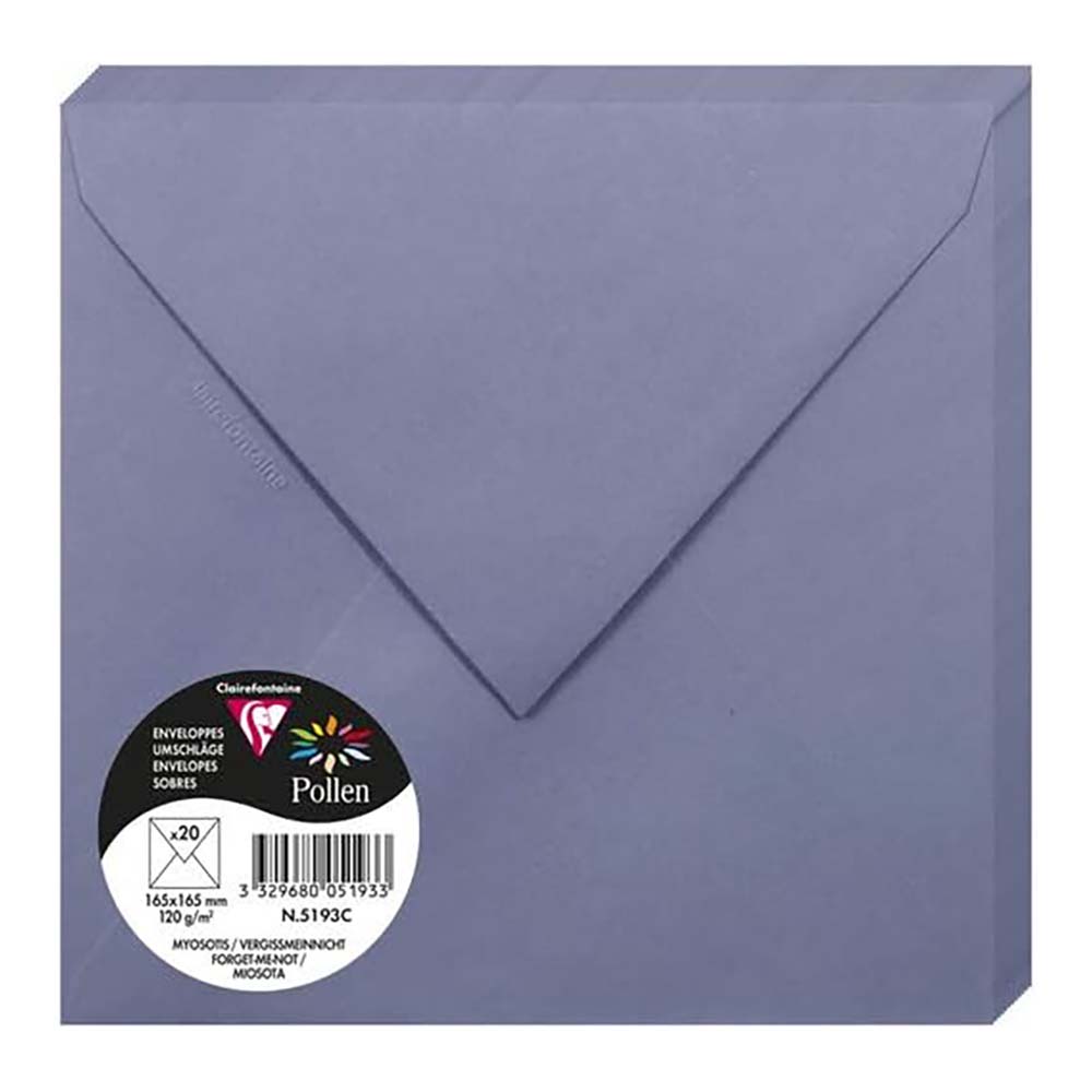 POLLEN Envelopes 120g 165x165mm Forget-Me-Not