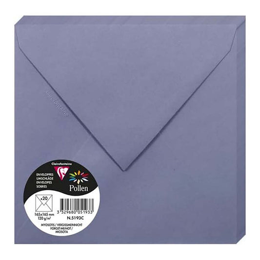 POLLEN Envelopes 120g 165x165mm Forget-Me-Not