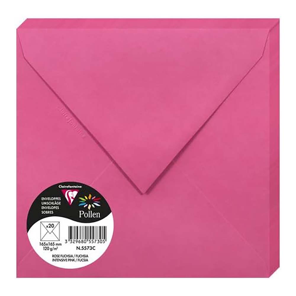 POLLEN Envelopes 120g 165x165mm Intensive Pink