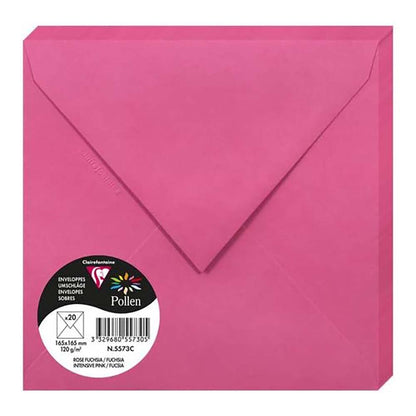 POLLEN Envelopes 120g 165x165mm Intensive Pink