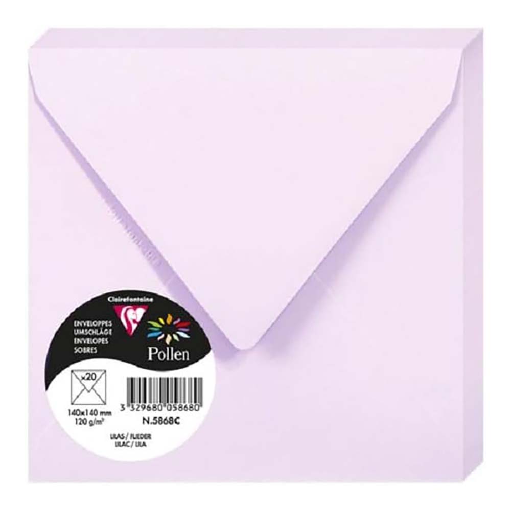 POLLEN Envelopes 120g 140x140mm Lilac