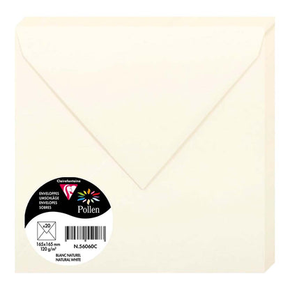 POLLEN Envelopes 120g 165x165mm Natural White