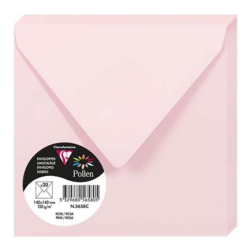 POLLEN Envelopes 120g 140x140mm Pink