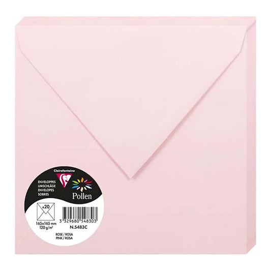 POLLEN Envelopes 120g 165x165mm Pink