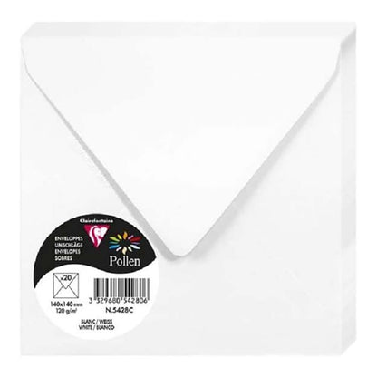 POLLEN Envelopes 120g 140x140mm White