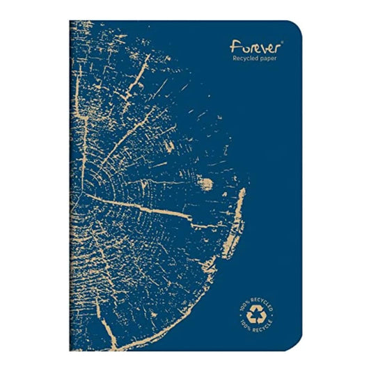 CLAIREFONTAINE Forever Premium Stapled Notebook A5 48s Lined Cobalt Blue