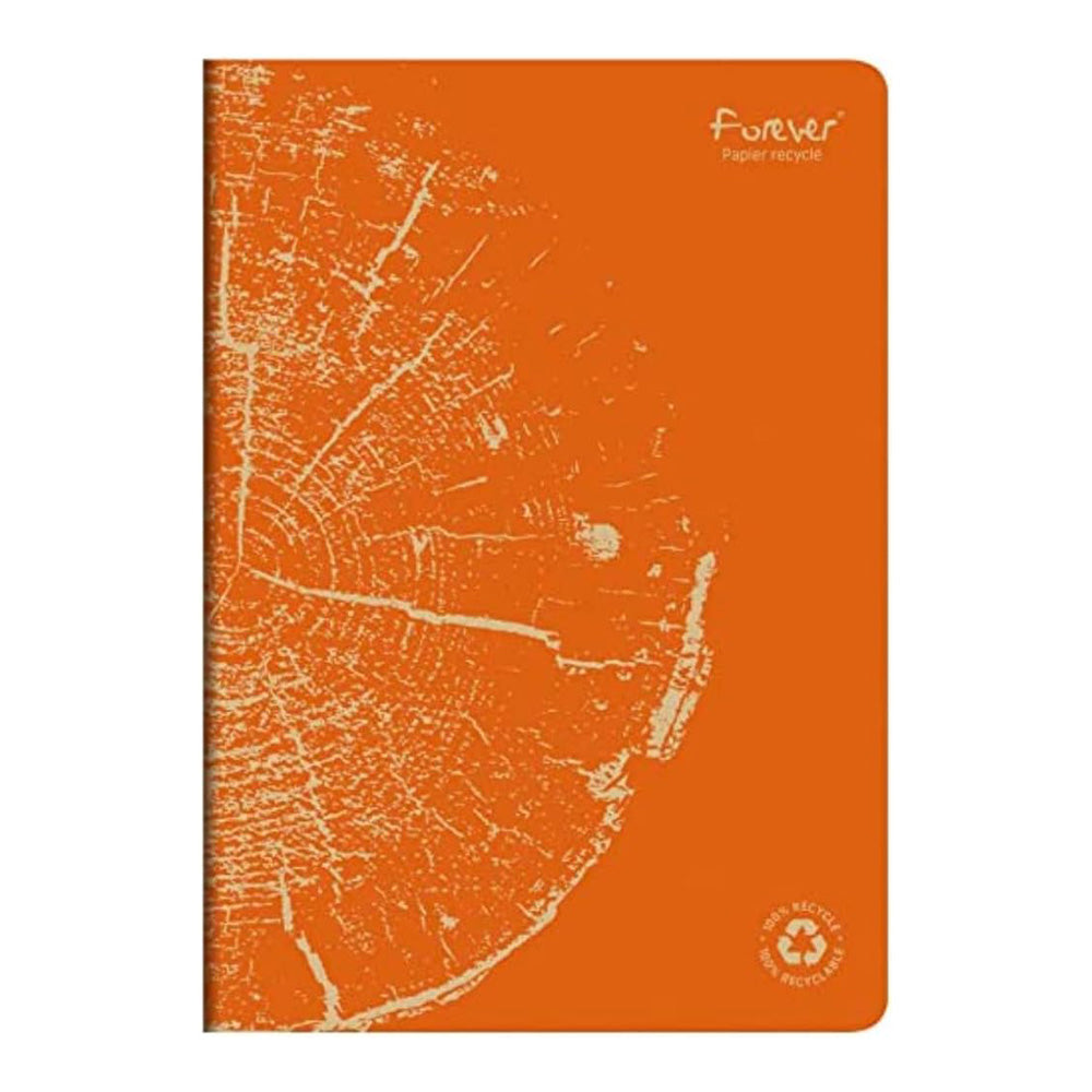 CLAIREFONTAINE Forever Premium Stapled Notebook A4 48s Lined Rust Orange