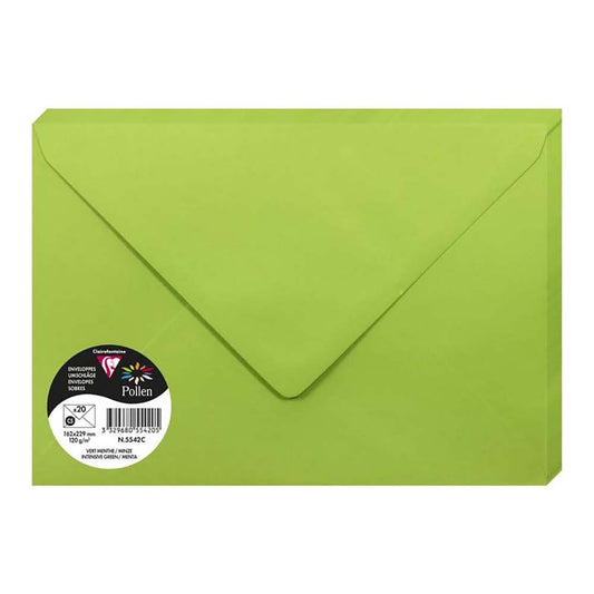 POLLEN Envelopes 120g 162x229mm Intensive Green 20s