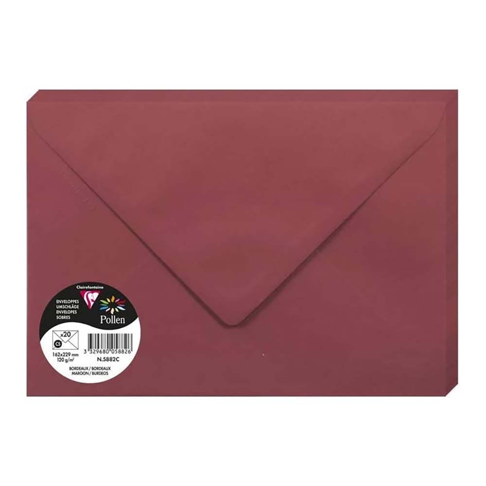 POLLEN Envelopes 120g 162x229mm Maroon