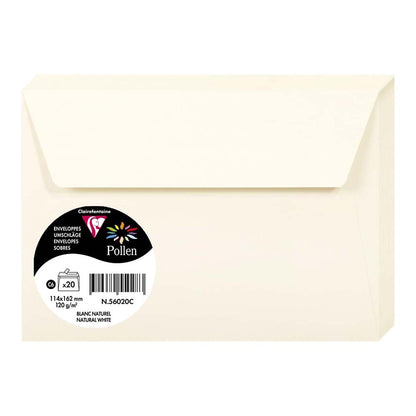 POLLEN Envelopes 120g 114x162mm Natural White