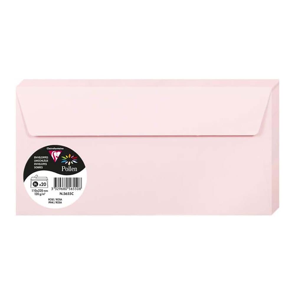 POLLEN Envelopes 120g 110x220mm Pink