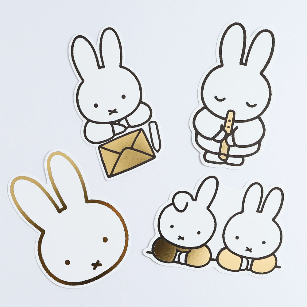 MIFFY x greenflash Diecut Postcard 10.5x14.8cm Gold