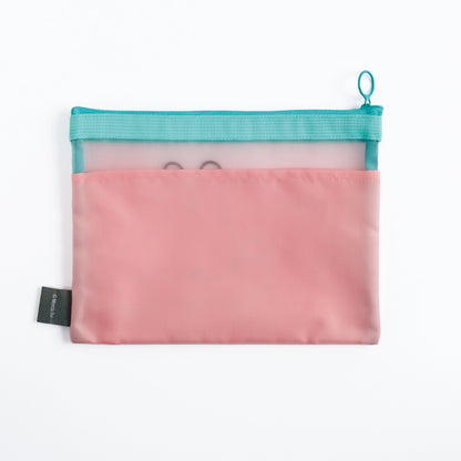 MIFFY x greenflash Mesh Flat Pouch 25x18cm Pink