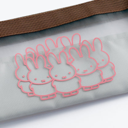 MIFFY x greenflash Mesh Pen Pouch 21x10.5cm Gray