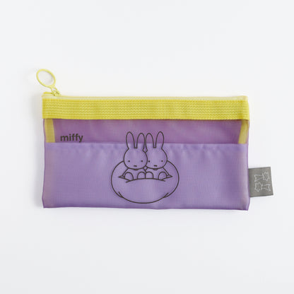 MIFFY x greenflash Mesh Pen Pouch 21x10.5cm Purple