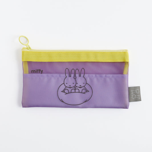 MIFFY x greenflash Mesh Pen Pouch 21x10.5cm Purple