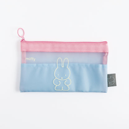 MIFFY x greenflash Mesh Pen Pouch 21x10.5cm Blue