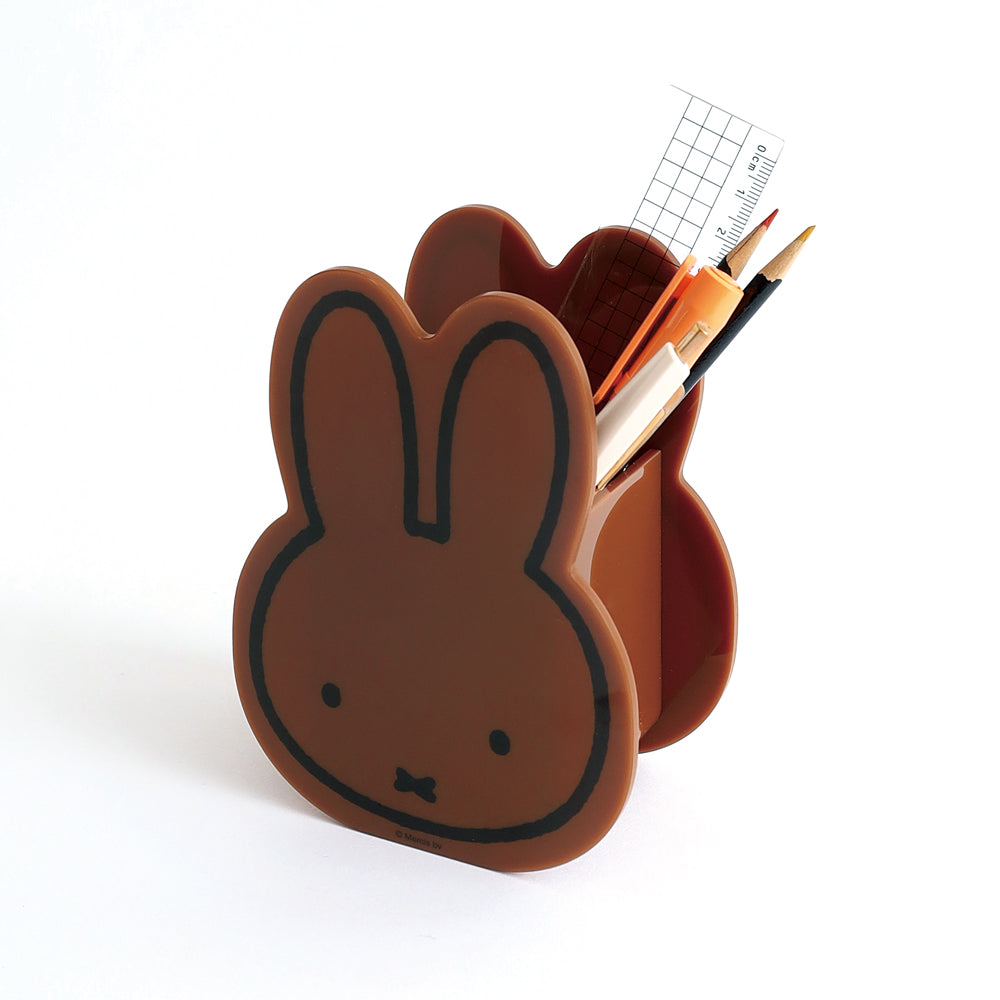 MIFFY x greenflash Acrylic Pen Stand 10x13.5x6.1cm Brown