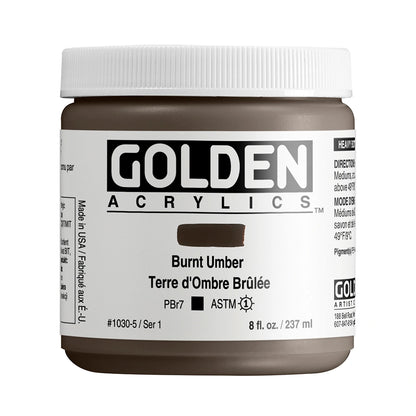 GOLDEN Heavy Body Acrylics 235ml Burnt Umber