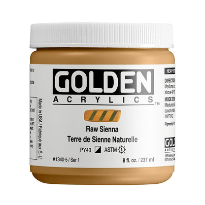 GOLDEN Heavy Body Acrylics 235ml Raw Sienna