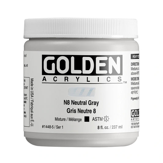 GOLDEN Heavy Body Acrylics 235ml Neutral Gray N8