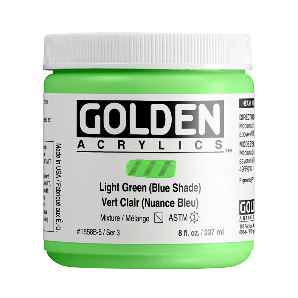 GOLDEN Heavy Body Acrylics 235ml Light Green Blue Shade