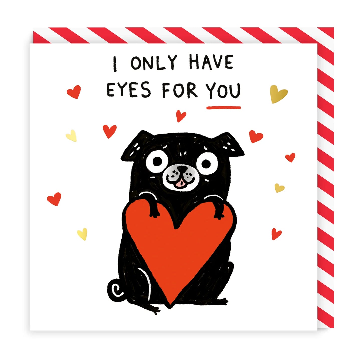 OHH DEER Card Valentines I Only Have Eyes For You (Gemma Correll)