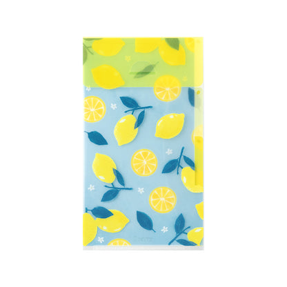 MIDORI 3-Pockets Clear Folder A5 Slim Lemon