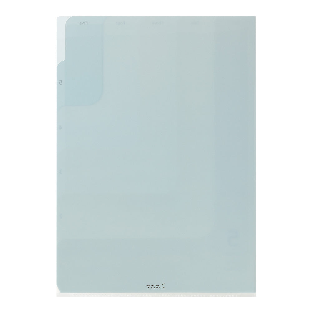 MIDORI 5-Pockets Clear Folder A4 2-Way Beige